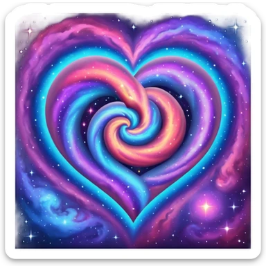 galaxy heart  sticker