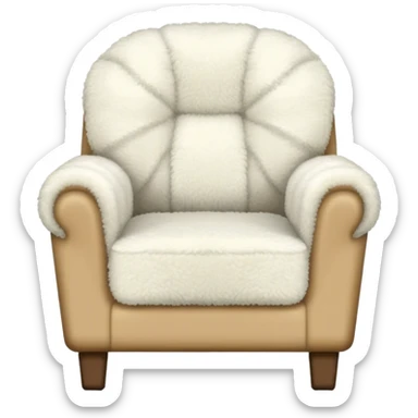 White Sherpa armchair  sticker
