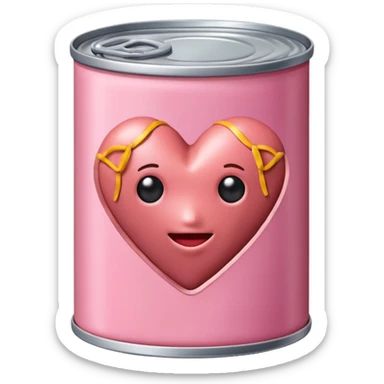 Heart emoji made of spam meat sticker