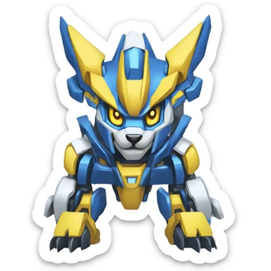 WereGarurumon-Zeraora-Medabot-Mecha sticker