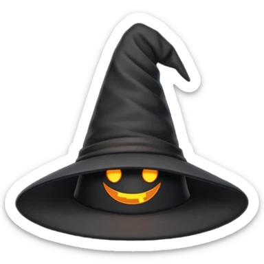 minimal witch hat  sticker