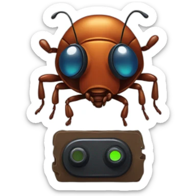 Bedbug with Headset sticker