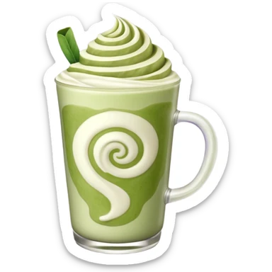 Matcha with taro an milk sticker