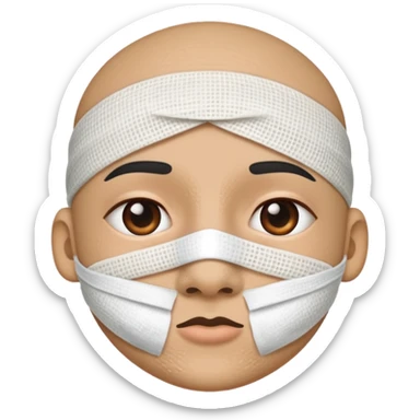 nose with a bandage on it
more closeup on the nose itself
without face sticker