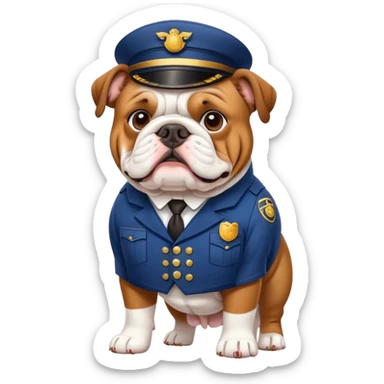 bulldog ingles postman sticker