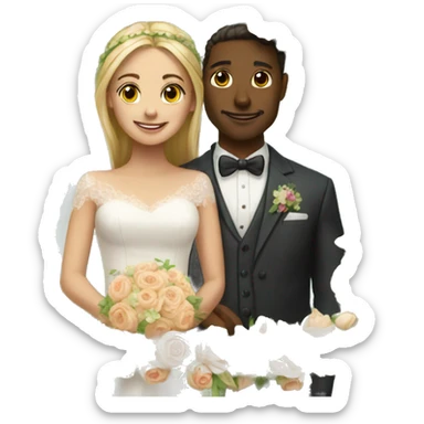 Marriage Garland of flowers sticker