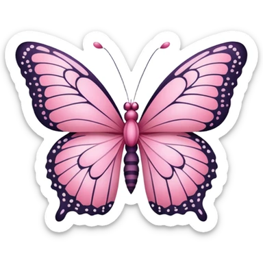 Pink butterfly emoji sticker