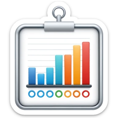 gantt chart emoji in professional design for business presentation, clean edges, modern corporate aesthetic sticker