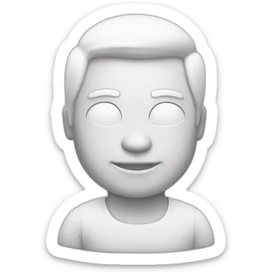 Je un emoji en noir et blanc pour une entreprise de mode sticker