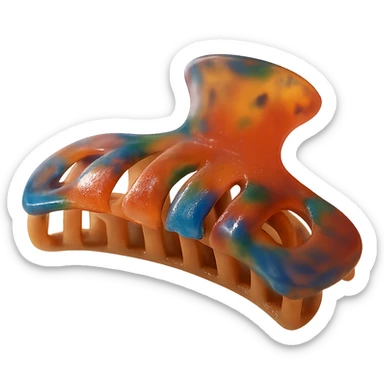 Remove the background while keeping the hairclip photorealistic and detailed with a transparent background. sticker