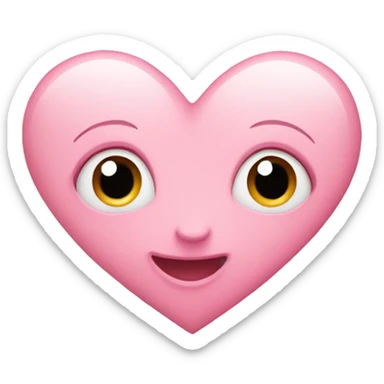 Light pink heart  sticker