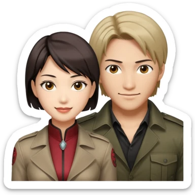 Ada Wong and Leon Kennedy sticker