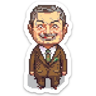 happy Mr. Bean, cheerful sticker