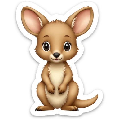 cute baby kangaroo joey sticker