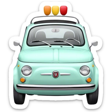 Fiat 500 Pastel  sticker
