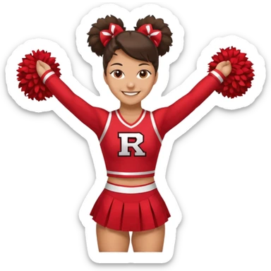Rutgers full body Cheerleader sticker