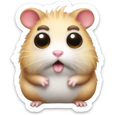 Poop monster hamster sticker