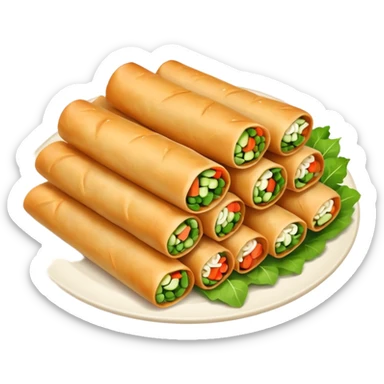 spring rolls vector make them løøo very real sticker