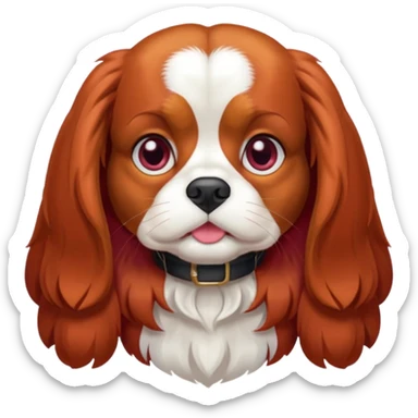 ruby colored king charles cavalier sticker