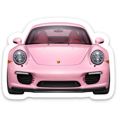 light pink porsche sticker