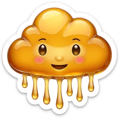 Cloud made of honey sticker