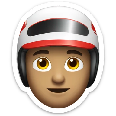 ferrari male racecar driver with helmet sticker