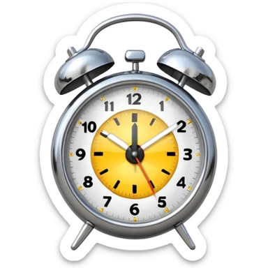 ringing alarm clock sticker