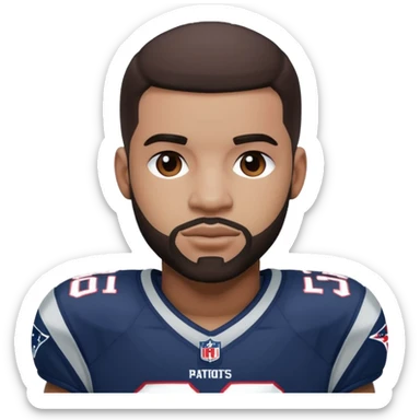 Drake Maye in patriots uniform sticker