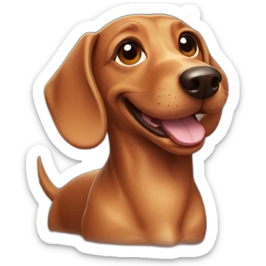 happy dachshund sticker