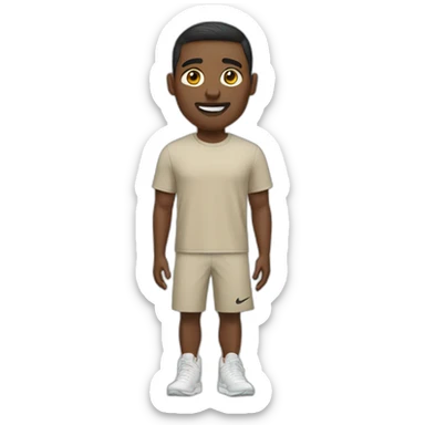 guy wearing a beige nike tech sticker