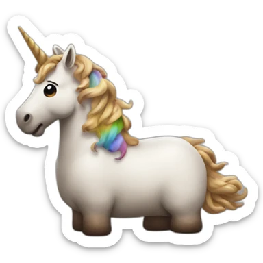 unicorn made of poop sticker