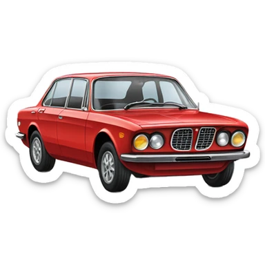 Lancia 2000 auto azul sticker