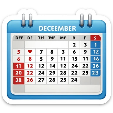 календарь с датой 23 декабря 2025
 sticker