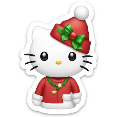 christmas hello kitty  sticker