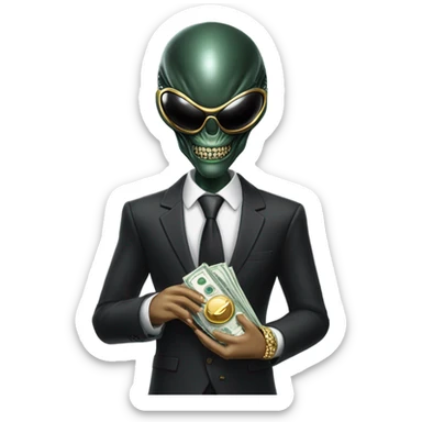 Millionaire xenomorph sticker