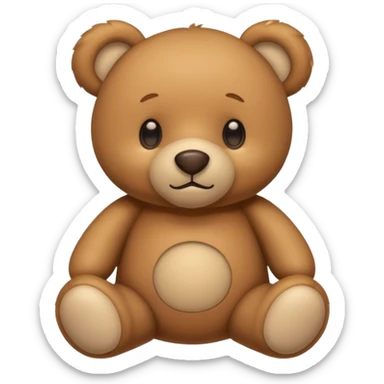 Light brown teddy bear aesthetic sticker