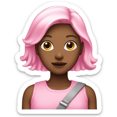 Clean girl pink emoji sticker