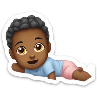 Baby in crib sticker