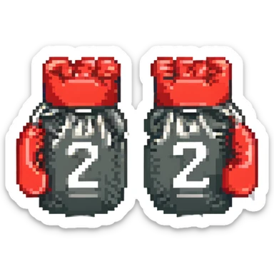 красные боксерские перчатки с надписью "23", no background sticker