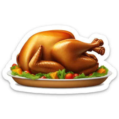 cooked  turkey sticker