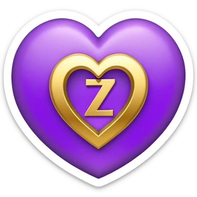 golden “Z” letter inside a Purple Heart sticker