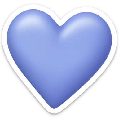 Periwinkle heart sticker