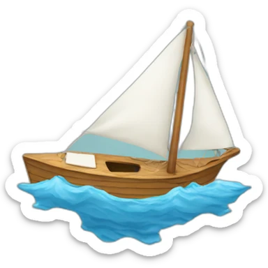 sinking sailboat sticker