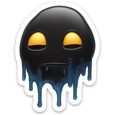 Glitched black melting entity sticker