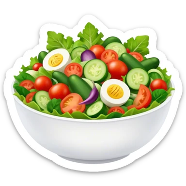 Healthy salad sticker