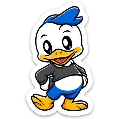 Donald Duck Disney style sticker