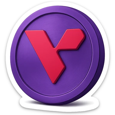 I need you to help me recreate these coing exactly as it is but just make it purple make the coin purple with transparent background please! sticker