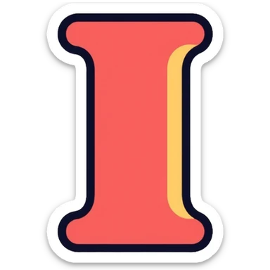 information logo with letter i sticker