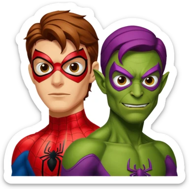 Spiderman's Green goblin classic sticker