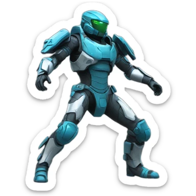 futuristic Galactic Vanguard armored Pants sticker